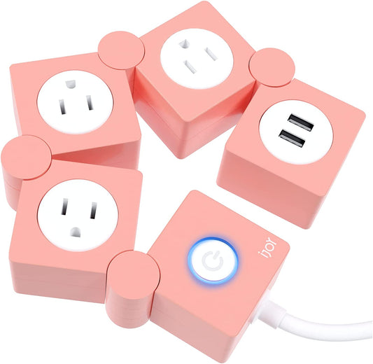 Flexible Power Strip - 3 AC Outlets and 2 USB Charging Ports