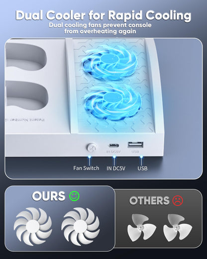 Charger Stand Cooling Fan for Xbox Series S Console/Controller